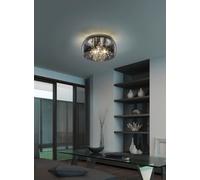 Plafón crystel 3 luces e14 vidrio 30 cm diámetro