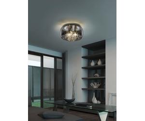 Plafón crystel 3 luces e14 vidrio 30 cm diámetro