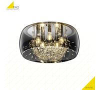 Plafón crystel 5 luces e14 vidrio 50 cm diámetro