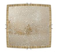 Plafon cuadrado modelo tenor de 3 luces mosaico dorado fabrilamp