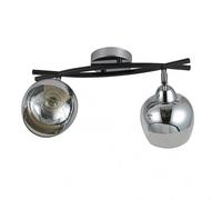 plafon de 2 focos orientables modelo denali cromo