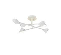 Plafón de Techo Mediano LED CAPUCCINA 72 x 90cm Mantra 6luces 45W 3000K Aluminio blanco