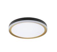 Plafon claribel 60w 3000-4200-6500k negro/oro 7,5x50x50cm 5400lm c/rem