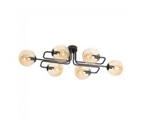 Plafón de techo vesta ámbar 6 luces marca wonderlamp