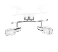Plafón ELERA 2 luces acero inoxidable mate 2x E14 máx. 25W