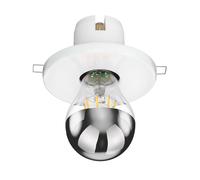 Plafón empotrable de porcelana E27 TELA blanco incl. lámpara LED E27 646lm