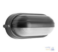 Plafón Exterior Papillon Ovalado Color Negro Cm 21,5X10X11