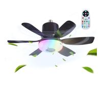 Plafón genérico con ventilador | Mando a distancia Altavoz Música de 3 velocidades | Ventilador LED para dormitorio | para casa estudio apartamento salón cocina