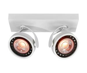 Plafón GTV WALLY, fijación al techo, 4373, AC220-240V, 50/60 Hz, IP 20,2*Gu10, ES111, doble, blanco