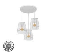 Plafon guia 3xe27 blanco regx42x42 cm
