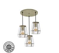 Plafon guia 3xe27 cuero regx42x42 cm