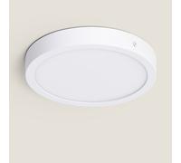 LEDKIA LIGHTING Plafón LED 18W Circular Aluminio Ø210 mm Slim CCT Seleccionable Galán SwitchDimm para Cocina, Comedor, Habitación Negro