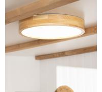 LEDKIA LIGHTING - Plafón LED 20W Circular | Ajuste de Temperatura de Color | 1500 lm | Ø400 mm | Fácil Instalación | Madera
