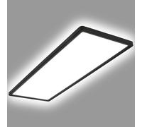 LEDKIA LIGHTING - Plafón LED 24W Rectangular | SwitchCCT Doble Cara | Luz Seleccionable 3000 lm (Cálido-Neutro-Frío) | Instalación Sencilla | No Parpadea, Negro, Policarbonato