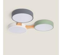 Plafón LED 30W Madera y Aluminio CCT Seleccionable Sams [EEK: F]