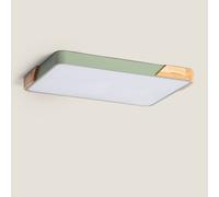 Plafón LED 30W Rectangular Madera y Aluminio 625x425 mm CCT Seleccionable [EEK: F]
