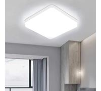 Plafon LED 36W Lampara Techo 3240LM 6000K, IP44 Impermeable Cuadrado Blanco Para Cocina Baño Habitacion Dormitorio Pasillo Ø 230*H35mm