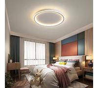 Plafón LED 43 W CCT interruptor de 3000 K a 6500 K luz para interiores indirecta, círculo luminoso, lámpara techo redonda baño, cocina, salón, oficina, 230 V diámetro 50 cm