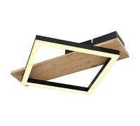 Plafón LED Beatrix (12 W, Blanco cálido, Marrón, L x An x Al: 33 x 31 x 5,5 cm, 1 ud.)