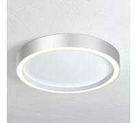 Plafón LED Bopp Aura, Ø 30 cm, blanco/aluminio