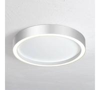 Plafón LED Bopp Aura, Ø 55 cm, blanco/aluminio