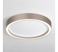 Plafón LED Bopp Aura, Ø 55 cm, blanco/gris pardo