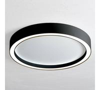 Plafón LED Bopp Aura, Ø 55 cm, blanco/negro