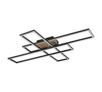 Plafón LED Dakari (40 W, L x An x Al: 80 x 60 x 10 cm, Negro, Blanco cálido)