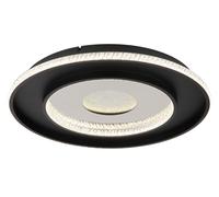 Plafón led de techo con mando redondo ø52.5 cm negro globo regulable de 2700k a 6500k cct 1362 lm