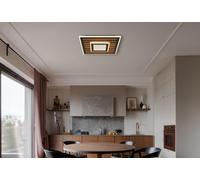Plafón led de techo cuadrada 40 cm negro plafon globo color luz cálida 3000k 1200 lm