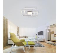 Plafón led de techo cuadrado 75 cm gris asmin just light regulable de 2700k a 5000k cct 3600 lm
