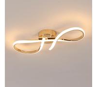 Plafón LED de Techo Oro, Lámpara de Techo 24W en Aluminio, Plafón LED Moderno para Sala de Estar, Dormitorio, Pasillo, Comedor