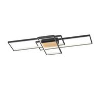 Plafón led de techo rectangular 104 cm negro tucson trio lighting color luz cálida 3000k 4400 lm