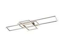 Plafón led de techo rectangular 105 cm gris irvin trio lighting color luz cálida 3000k 6500 lm