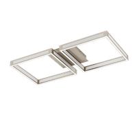 Plafón led de techo rectangular 65 cm gris altaflor eglo color luz cálida 3000k 3040 lm
