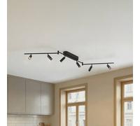 Plafón LED Eldrin de Lindby, 6 luces, focos, negro