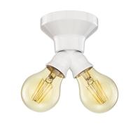 Plafón LED Elektra 2 luces porcelana incl. lámparas E27 oro blanco cálido [EEK: E]