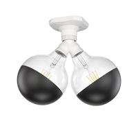 Plafón LED Elektra esfera angular de 2 llamas incl. lámparas E27 de cabeza de