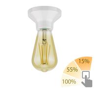Plafón LED Elektra porcelana incl. LED vintage oro máx. 814lm