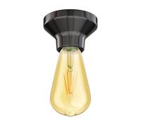 Plafón LED Elektra porcelana negro incl. lámpara E27 vintage retro oro [EEK: E]