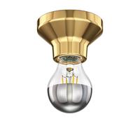 Plafón LED Elektra porcelana oro in abeza E27 lámpara espejo 461lm