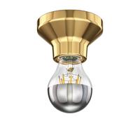 Plafón LED Elektra porcelana oro in abeza E27 lámpara espejo 667lm