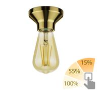 Plafón LED Elektra porcelana oro incl. LED Vintage oro máx. 814lm