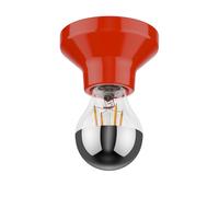 Plafón LED Elektra porcelana roja incl. lámpara de espejo E27 667lm