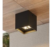 Plafón LED Eveta de Lindby, 10 cm, antracita, aluminio, IP65 True