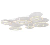 Plafón led irregular blanco pantalla acrílica globo 6500 lm color de la luz de cálida a neutra cct (3000k-6000k) ip20