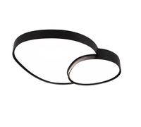 Plafón led irregular negro aluminio 5300 lm color de la luz de cálida a fría cct (2700k-6500k) ip20