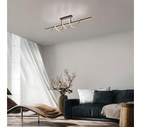 Plafón led irregular negro emanda 4380 lm blanco cálido 3000k ip20