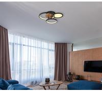 Plafón led irregular negro pantalla acrílica 1500 lm blanco cálido (3000k) ip20