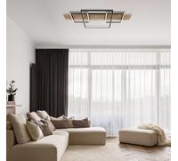 Plafón led irregular negro pantalla acrílica 1500 lm blanco cálido (3000k) ip20